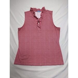 J. McLaughlin Durham Catalina Cloth Ruffled Neckline Womens Size Large